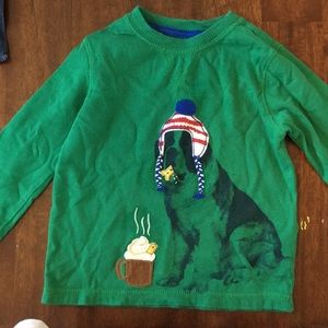 St Bernard with cocoa Christmas tee